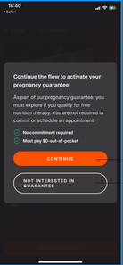 Pregnancy Guarantee の案内