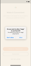 Face ID 使用の許可